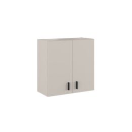 Conjunto de Muebles de Cocina Alto y Bajo de 2 Puertas en Madera Beige, 61x61x29 cm y 60x80x34 Cm