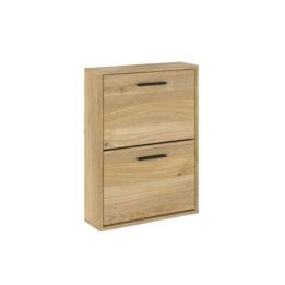 Zapatero con 2 Puertas, Mueble para Zapatos Estrecho en Color Mauvella, Medidas: 73 cm (Al) x 54 cm (Anc) x 18 cm (Fon)