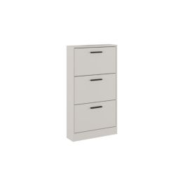 Meyvaser - Zapatero 3 Puertas, Zapatero Estrecho, Acabado en Color Beige, Medidas: 108 cm (Alto) x 60 cm (Ancho) x 17 cm (Fondo)