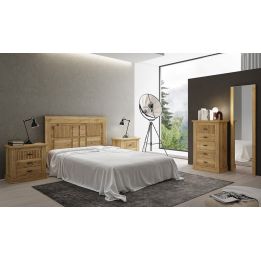 Sinfonier 5 Cajones, Cómoda Dormitorio, Acabado en Mauvella Rayas / 66 cm (Largo) x 107 cm (Alto) x 39,6 cm de (Fondo)