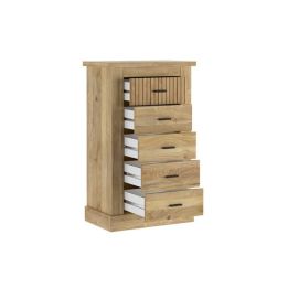 Pack de Muebles de Dormitorio Habitación Infantil con Cabecero, 1 Mesita de Noche 3 Cajones y Sinfonier en Color Mauvella Rayas