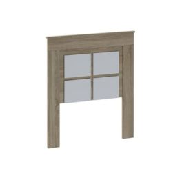 Cabecero Nórdico de 110 (Anc) x 120 (Al) x 3,8 (Fon) Cm Colores Cambria y Blanco (para Cama de 135-140
