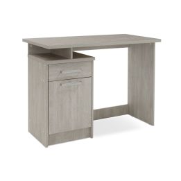Escritorio Robusto con 2 Cajones - Color Madera  - 100x55x75 cm - Mesa de Estudio y Oficina Duradera